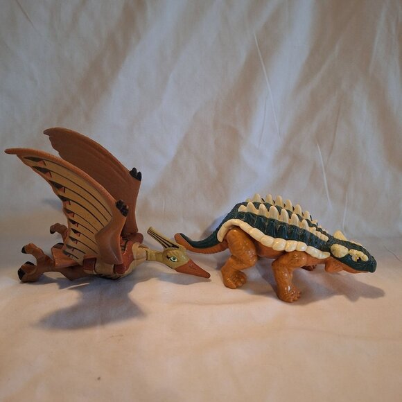 Imaginext Jurassic Dinosaur 5 Pterodactyl Tank Triceratops Ankylosaurus Splash - Picture 6 of 16